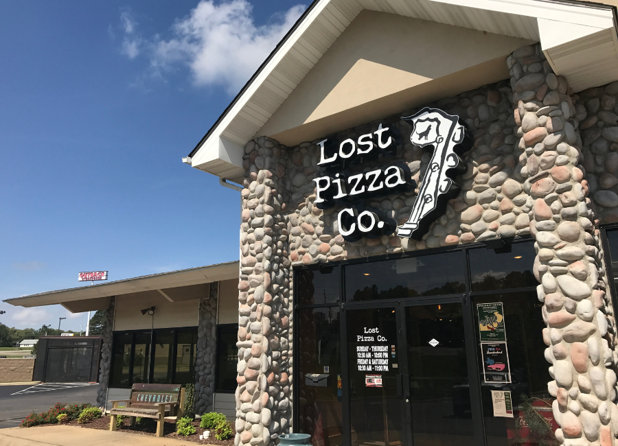 front facade of Lost Pizza Co